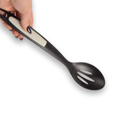 Discountershop Plastic Spatula - Baking Spatula for Kitchen Utensils - 34cm Length - Black & Gray