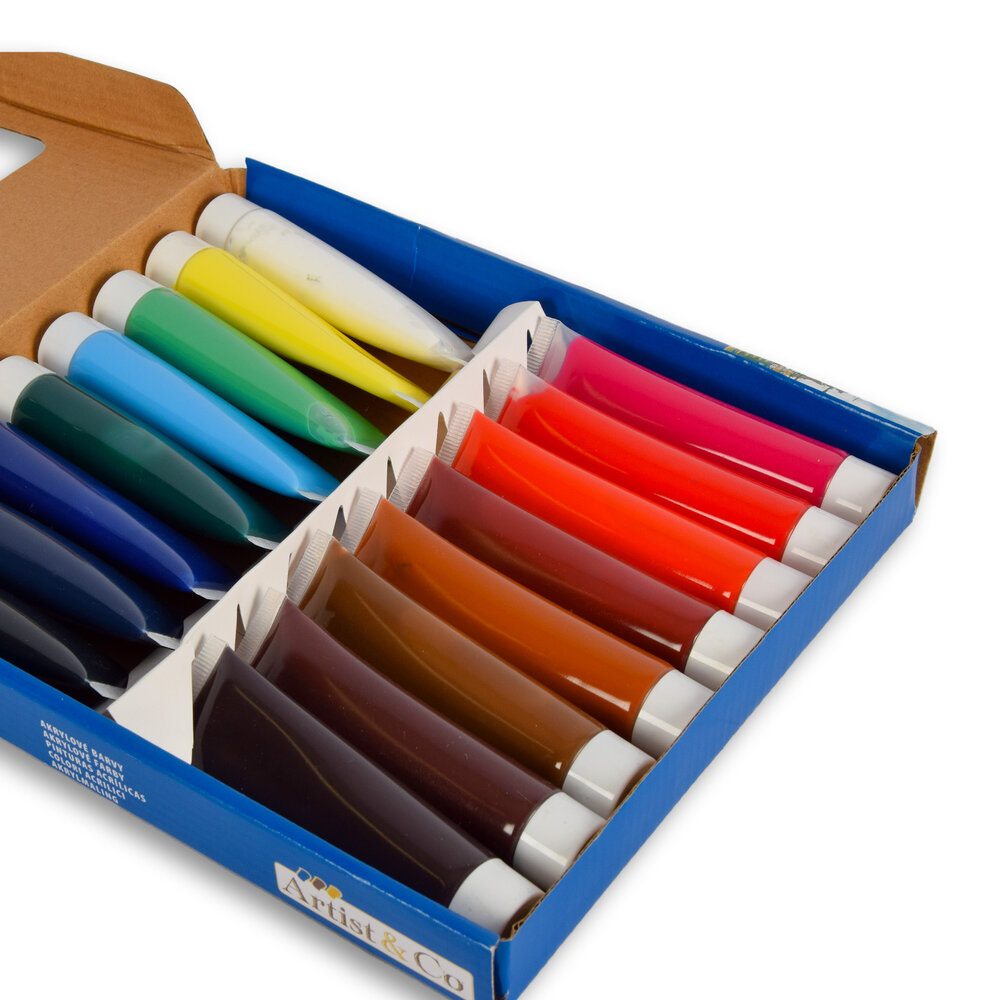 Discountershop Prachtige Acrylverf Set - Multikleurige Acrylverf Set voor Alle Leeftijden - 16 Kleuren, 36 ml Discountershop Prachtige Acrylverf Set - Multikleurige Acrylverf Set voor Alle Leeftijden - 16 Kleuren, 36 ml