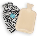 Discountershop Warme Schattige Dieren Kruik met Hoes voor Kinderen - 1.75L - Zebra Print - Max. 40 Graden - 33cm x 20cm x 1.5cm