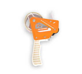 Discountershop 1stuk tape dispenser incl.2tapes (15cm x 48cm) - Wit & Oranje Plakbandhouder - Plastic & Metaal Discountershop 1stuk tape dispenser incl.2tapes (15cm x 48cm) - Wit & Oranje Plakbandhouder - Plastic & Metaal