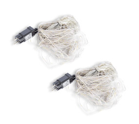 Discountershop Set van 2 Magische Kerstverlichting: Extra Warm Wit, 400 LED, 8 Functies - Binnen en Buiten Geschikt - Gordijnlampen, 3.6W Discountershop Set van 2 Magische Kerstverlichting: Extra Warm Wit, 400 LED, 8 Functies - Binnen en Buiten Geschikt - Gordijnlampen, 3.6W