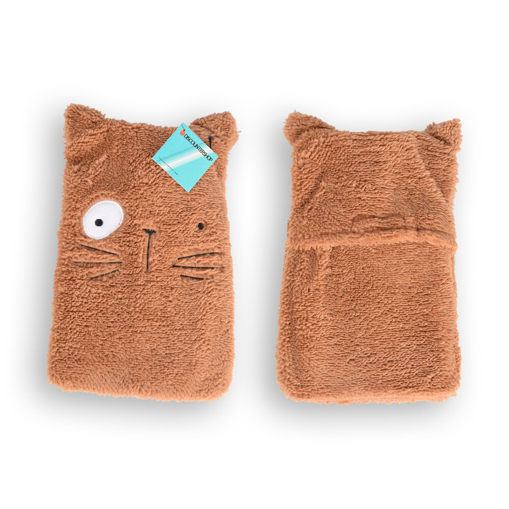 Discountershop Camel Kinderkruik met Zachte Beer Hoes - 0.85L - Polyester en Natuurrubber - 29cm x 2cm x 29cm