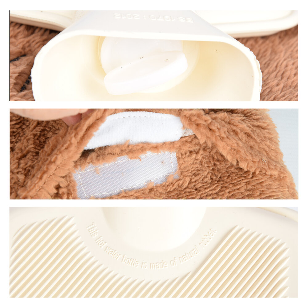 Discountershop Camel Kinderkruik met Zachte Beer Hoes - 0.85L - Polyester en Natuurrubber - 29cm x 2cm x 29cm