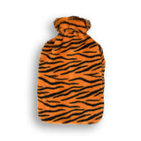 Discountershop Oranje & Zwart Kinderkruik met Cheetah Print Hoes - 0.85L - Polyester en Natuurrubber - 29cm x 2cm x 29cm