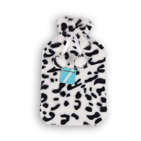 Discountershop White & Black Children's Jug with Cheetah Print Cover - 0.85L - Polyester and Natural Rubber - 29cm x 2cm x 29cm