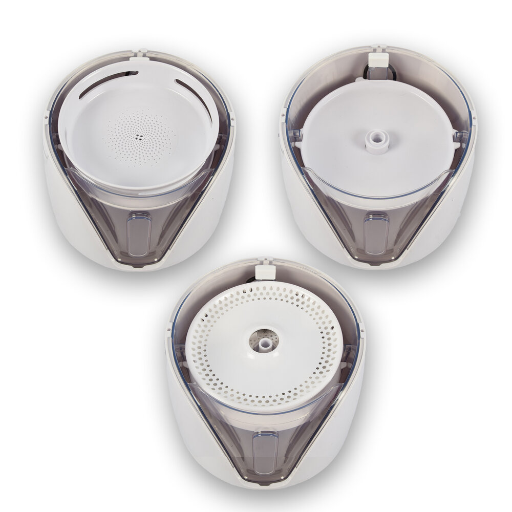 Discountershop Automatische Huisdierenwaterdispenser - Wit/Zwart - 2L Drinkfontein met Filter - Kat Fontein Discountershop Automatische Huisdierenwaterdispenser - Wit/Zwart - 2L Drinkfontein met Filter - Kat Fontein