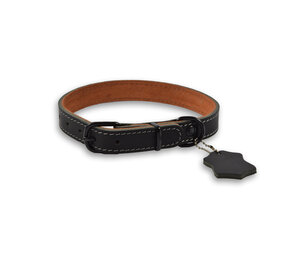 Discountershop Black Adjustable Leather Collar for Dogs and Cats - Size M - 2cm Wide Discountershop Black Adjustable Leather Collar for Dogs and Cats - Size M - 2cm Wide
