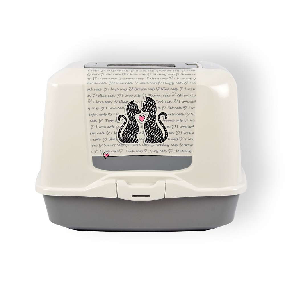 Discountershop Ruime Kattenbak - Wit&Grijs - 76 L Inhoud - Kunststof - Voor Alle Kattenrassen - Kattentoilet - Huisdieren Discountershop Ruime Kattenbak - Wit&Grijs - 76 L Inhoud - Kunststof - Voor Alle Kattenrassen - Kattentoilet - Huisdieren