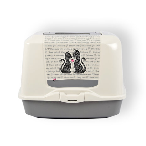 Discountershop Ruime Kattenbak - Wit&Grijs - 76 L Inhoud - Kunststof - Voor Alle Kattenrassen - Kattentoilet - Huisdieren Discountershop Ruime Kattenbak - Wit&Grijs - 76 L Inhoud - Kunststof - Voor Alle Kattenrassen - Kattentoilet - Huisdieren