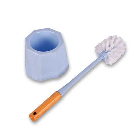 Discountershop Handy Blue Toilet Brush with Holder - Plastic Toilet Brush - Bathroom Accessory - 28cm x 13cm Discountershop Handy Blue Toilet Brush with Holder - Plastic Toilet Brush - Bathroom Accessory - 28cm x 13cm