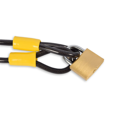 Discountershop Terraskabel met Hangslot - Infokaart en 2 Sleutels - IJzeren Kabelslot voor Fietsen en Meer - Kabelslot 10 Meter Discountershop Terraskabel met Hangslot - Infokaart en 2 Sleutels - IJzeren Kabelslot voor Fietsen en Meer - Kabelslot 10 Meter