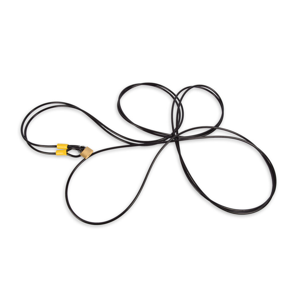 Discountershop Sturdy Black Terrace Cable with Padlock - Info Card and 2 Keys - Iron Cable Lock for Bicycles and More - Cable Lock 10 Meters Discountershop Sturdy Black Terrace Cable with Padlock - Info Card and 2 Keys - Iron Cable Lock for Bicycles and More - Cable Lock 10 Meters