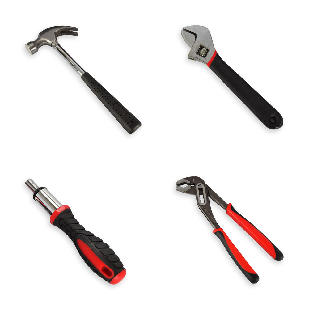 Merkloos Sturdy Filled Toolset Toolbox - 76 Pieces | Black | Metal and Plastic | Includes Tools Merkloos Sturdy Filled Toolset Toolbox - 76 Pieces | Black | Metal and Plastic | Includes Tools