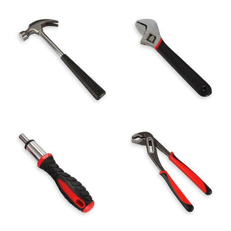 Merkloos Robuuste Gereedschapskoffer Gevuld - 76-delig | Zwart | Metaal en Kunststof | Inclusief Gereedschap Merkloos Robuuste Gereedschapskoffer Gevuld - 76-delig | Zwart | Metaal en Kunststof | Inclusief Gereedschap