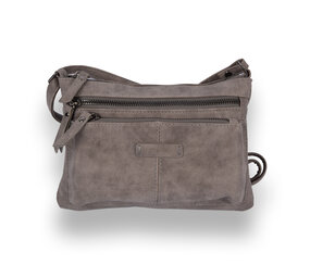Bicky Bernard  Bicky Bernard Women's Shoulder Bag - Gray Color - 23cm x 4cm x 17cm - 1.6L - Polyester - 5 Compartments - Crossbody Bag Bicky Bernard  Bicky Bernard Women's Shoulder Bag - Gray Color - 23cm x 4cm x 17cm - 1.6L - Polyester - 5 Compartments - Crossbody Bag