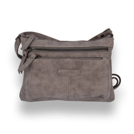 Bicky Bernard  Bicky Bernard Women's Shoulder Bag - Gray Color - 23cm x 4cm x 17cm - 1.6L - Polyester - 5 Compartments - Crossbody Bag Bicky Bernard  Bicky Bernard Women's Shoulder Bag - Gray Color - 23cm x 4cm x 17cm - 1.6L - Polyester - 5 Compartments - Crossbody Bag