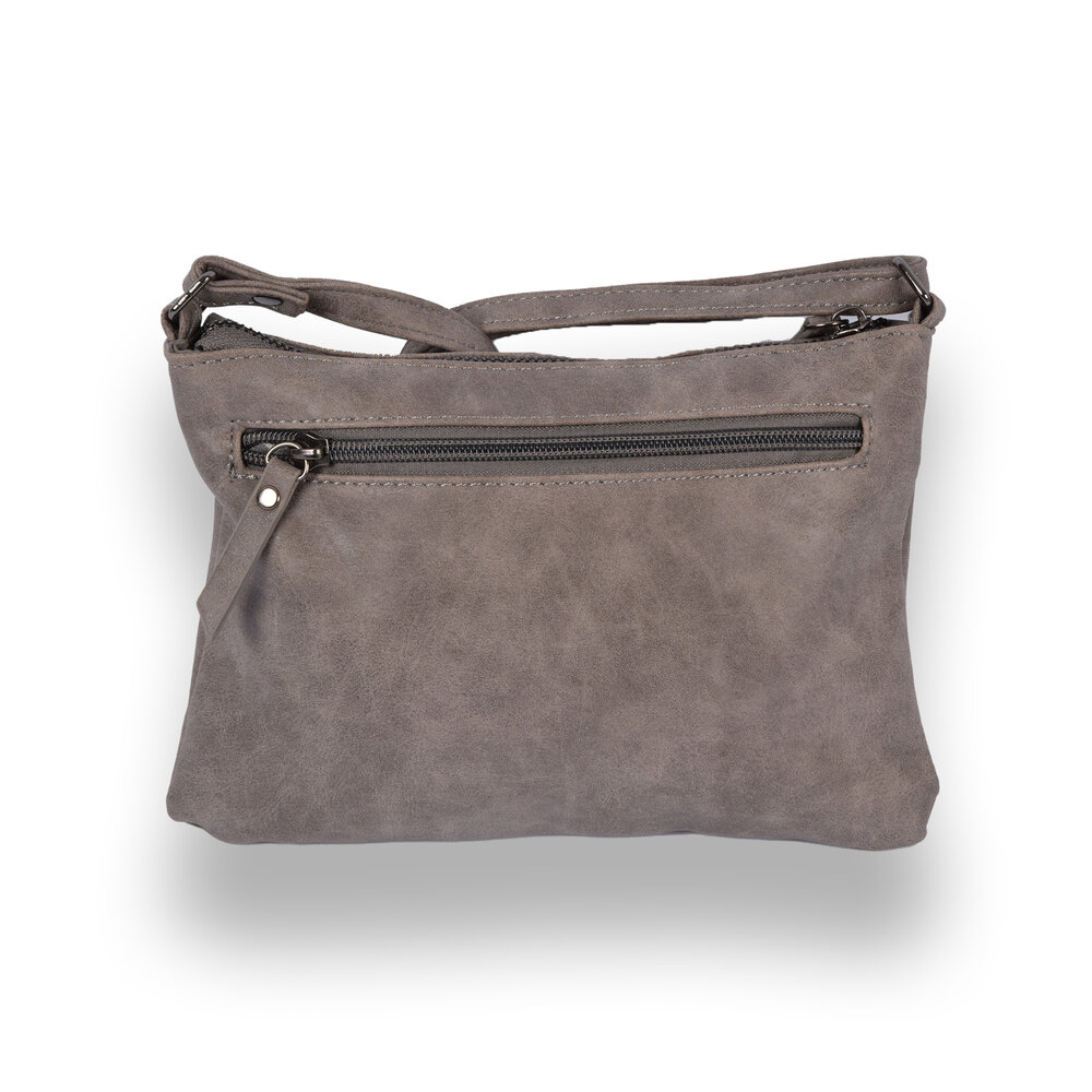Bicky Bernard  Bicky Bernard Women's Shoulder Bag - Gray Color - 23cm x 4cm x 17cm - 1.6L - Polyester - 5 Compartments - Crossbody Bag Bicky Bernard  Bicky Bernard Women's Shoulder Bag - Gray Color - 23cm x 4cm x 17cm - 1.6L - Polyester - 5 Compartments - Crossbody Bag