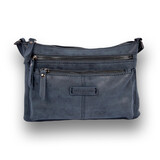 Bicky Bernard  Bicky Bernard Navy Shoulder Bag - Compact and Lightweight - 5 Compartments - Dimensions 22.5cm x 4.5cm x 16.5cm - Polyester Bicky Bernard  Bicky Bernard Navy Shoulder Bag - Compact and Lightweight - 5 Compartments - Dimensions 22.5cm x 4.5cm x 16.5cm - Polyester