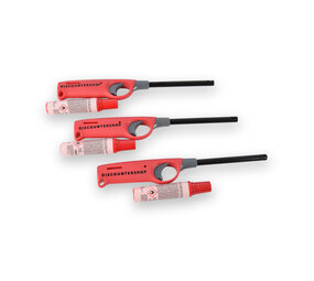 Discountershop Navulbare Barbecue Aanstekers - 3 stuks - Rood - Kunststof - Perfect voor BBQ Aansteken