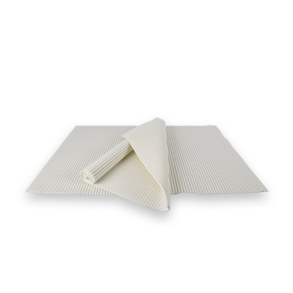 Discountershop Anti-slip mat Kitchen drawers - Plastic - White - 65cm x 90cm- 860g - Set of 2 - Grip mat - Placemat - Anti-slip underlay