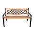 Stylish Brown Garden Bench for Two Persons - Robust Steel and Wood | 118cm x 52cm x 73cm Stylish Brown Garden Bench for Two Persons - Robust Steel and Wood | 118cm x 52cm x 73cm