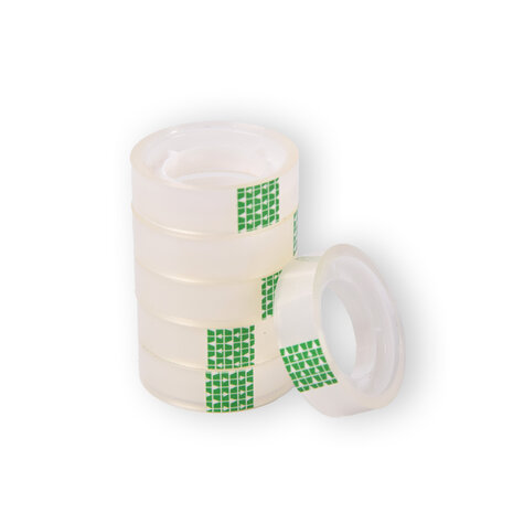 Discountershop Transparante Verpakkingstapes - Set van 6 - Transparante Plakbandrollen - 12mm x 10m - Lichtgewicht Plastic Discountershop Transparante Verpakkingstapes - Set van 6 - Transparante Plakbandrollen - 12mm x 10m - Lichtgewicht Plastic