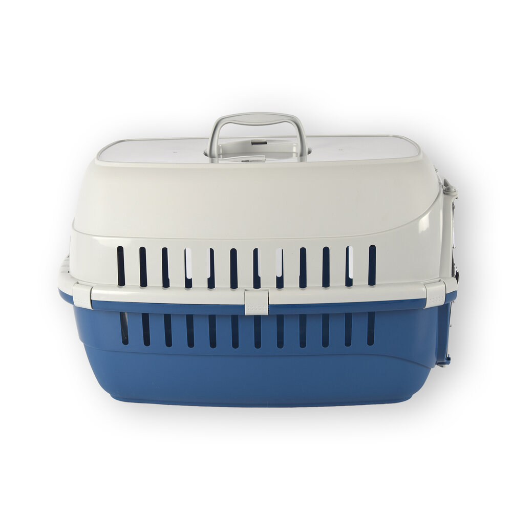 Discountershop Opvouwbare Reismand voor Kat | Transportmand | Draagmand | Blauw | 37.5 cm x 35 cm x 57 cm | Kunststof + Metaal | 1.8 kg Discountershop Opvouwbare Reismand voor Kat | Transportmand | Draagmand | Blauw | 37.5 cm x 35 cm x 57 cm | Kunststof + Metaal | 1.8 kg
