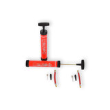 Discountershop Set of 2 Red Ball Pumps of 23cm - Hand Pump for Football - Pump for Balls - Air Pump - Including Needle Discountershop Set of 2 Red Ball Pumps of 23cm - Hand Pump for Football - Pump for Balls - Air Pump - Including Needle