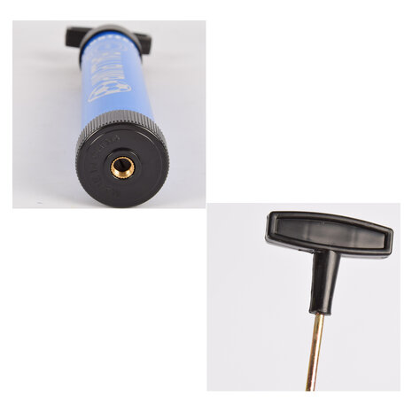 Discountershop Hoogwaardige Ballenpomp - Luchtpomp voor Voetbal - Handpomp voor Ballen - Inflator - blauw - Plastic - Lichtgewicht Discountershop Hoogwaardige Ballenpomp - Luchtpomp voor Voetbal - Handpomp voor Ballen - Inflator - blauw - Plastic - Lichtgewicht