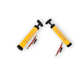 Discountershop Set of 2 High Quality Yellow Ball Pumps - Air Pump - Hand Pump - Football Pump - Ball Inflator - Length of 23cm Discountershop Set of 2 High Quality Yellow Ball Pumps - Air Pump - Hand Pump - Football Pump - Ball Inflator - Length of 23cm