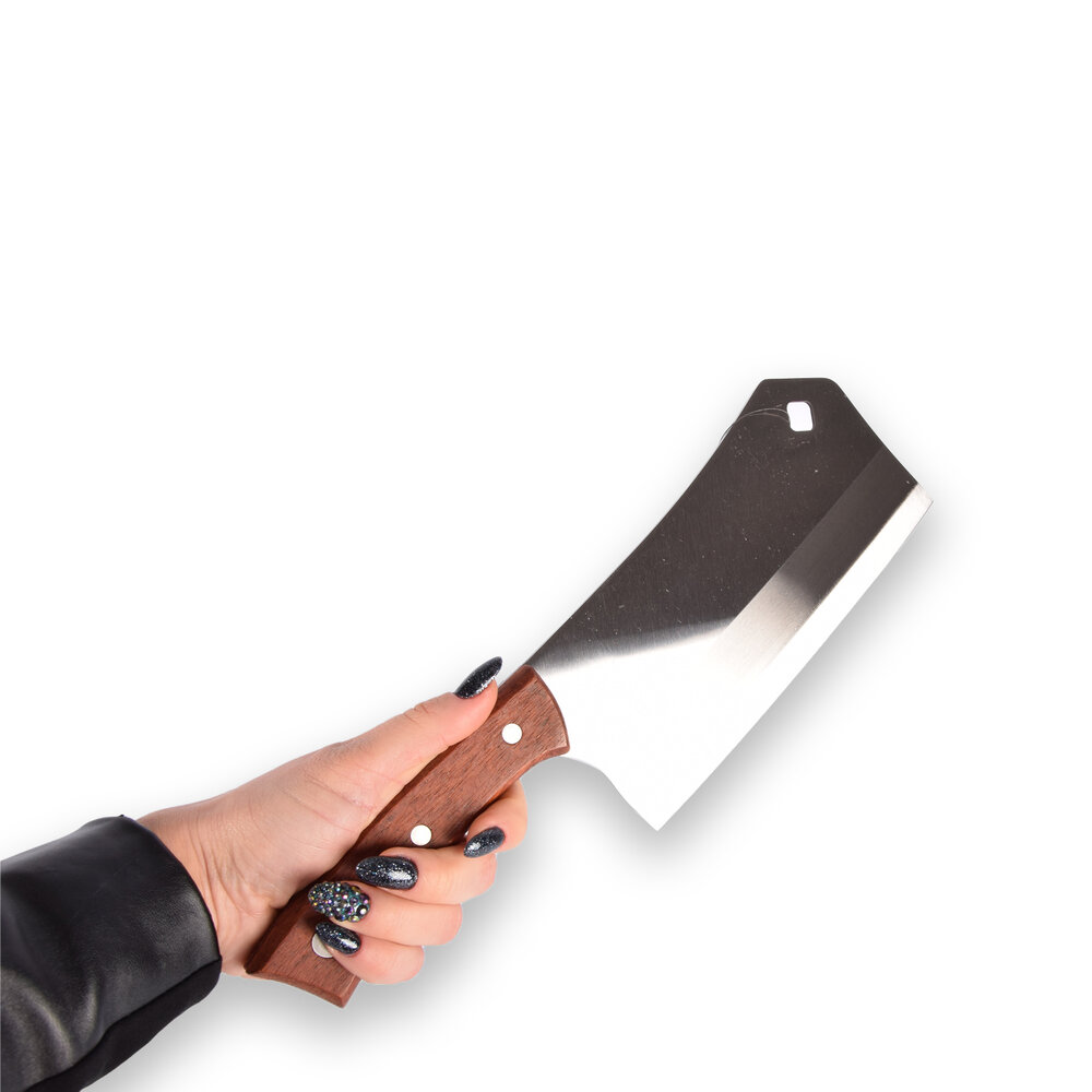 Discountershop Robuust RVS en Houten Keukenbijl Hakmes - 1 Stuks - Vleesmes - 400g - 8cm Breedte – Koksmes - 31cm Hoogte Discountershop Robuust RVS en Houten Keukenbijl Hakmes - 1 Stuks - Vleesmes - 400g - 8cm Breedte – Koksmes - 31cm Hoogte
