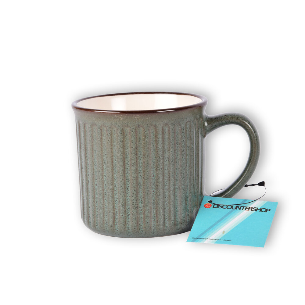 Discountershop Groene Aardewerken Beker - 250ml - Bekerset voor Koffie en Thee