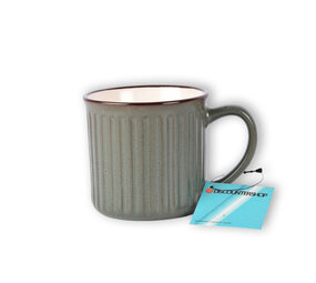 Discountershop Green Earthenware Cup - 250ml - Cup set for Coffee and Tea Discountershop Green Earthenware Cup - 250ml - Cup set for Coffee and Tea