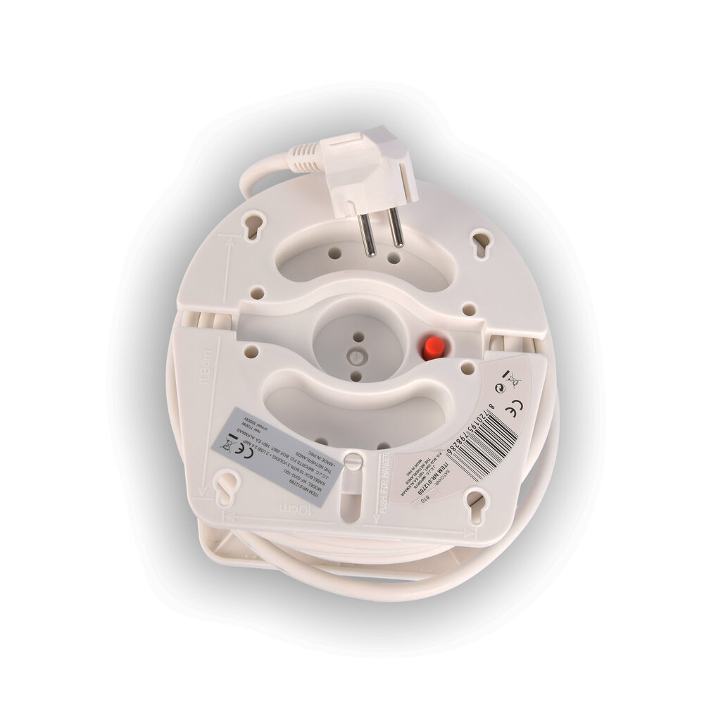 Discountershop Kwalitatief Verlengsnoer met Stekkerdoos van Kunststof - Wit - Discountershop - 10Mtr - 1100W - 2.4AMP - USB Charger Output Discountershop Kwalitatief Verlengsnoer met Stekkerdoos van Kunststof - Wit - Discountershop - 10Mtr - 1100W - 2.4AMP - USB Charger Output