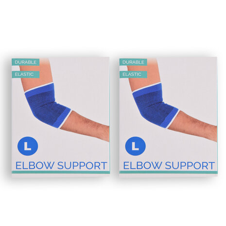 Discountershop Comfortable Elbow Brace - Blue - Size - L - 2 Pieces - 90 g - 12 cm Width - 22 cm Height Discountershop Comfortable Elbow Brace - Blue - Size - L - 2 Pieces - 90 g - 12 cm Width - 22 cm Height