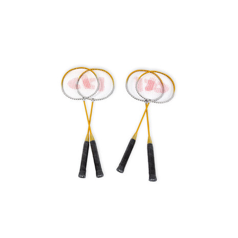 Discountershop High-quality Badminton Racket Set - Yellow - Including Storage Bag and 3 Shuttlecocks