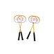 Discountershop High-quality Badminton Racket Set - Yellow - Including Storage Bag and 3 Shuttlecocks
