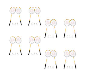 Discountershop Badmintonset voor 16 personen – 16 rackets en 24 shuttles Discountershop Badmintonset voor 16 personen – 16 rackets en 24 shuttles