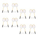 Discountershop Badminton Set for 16 Players with 16 Yellow Aluminium Rackets, 24 Bioplastic Shuttlecocks and Storage Bags for Schools and Groups