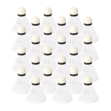 Discountershop Badminton Set for 16 Players with 16 Yellow Aluminium Rackets, 24 Bioplastic Shuttlecocks and Storage Bags for Schools and Groups