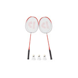 Discountershop Badmintonset met rackets en shuttles – Rood Discountershop Badmintonset met rackets en shuttles – Rood