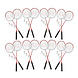 Discountershop Badminton Set for 16 Players – 16 Red 67 x 20 cm Rackets with 24 Shuttlecocks for Schools, Camping and Group Activities Discountershop Badminton Set for 16 Players – 16 Red 67 x 20 cm Rackets with 24 Shuttlecocks for Schools, Camping and Group Activities