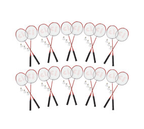 Discountershop Badmintonset voor 20 personen – 20 rackets en 30 shuttles