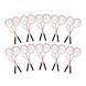 Discountershop Badmintonset voor 20 personen – 20 rode badmintonrackets van 67 x 20 cm met 30 shuttles voor scholen, clubs en evenementen