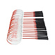 Discountershop Badmintonset voor 20 personen – 20 rode badmintonrackets van 67 x 20 cm met 30 shuttles voor scholen, clubs en evenementen