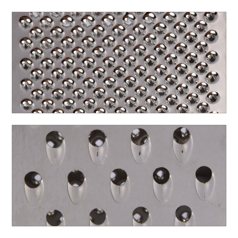 Merkloos Multifunctionele Mini Kaasrasp Van Roestvrijstaal In Zilver | Extra Scherpe Keukenrasp Voor Kaas Citroen Groenten | Compacte 10.5cm X 8.5cm X 24.5cm | Ergonomisch Handvat | Ideaal Voor Zowel Grof Als Fijn Raspen