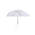 Automatische Paraplu | Transparant & Wit |   Unisex Gebruik | 98 cm Diameter | Aluminium En Kunststof | Ideaal Voor Alle Leeftijden | Trotseert Harde Wind Zon En Regen | Perfect Voor Dagelijks Gebruik