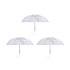 Set Van 3 Opvouwbare Automatische Paraplu's In Transparant En Wit | Lengte 83.5cm | Diameters ~98cm | Ideaal Voor Zowel Dames Als Heren | Gemakkelijk Mee Te Nemen | Perfect Voor Alle Leeftijden Set Van 3 Opvouwbare Automatische Paraplu's In Transparant En Wit | Lengte 83.5cm | Diameters ~98cm | Ideaal Voor Zowel Dames Als Heren | Gemakkelijk Mee Te Nemen | Perfect Voor Alle Leeftijden