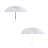 Merkloos Duo Pack Automatic Umbrellas in Transparent and White | Unisex | Size Ø98cm | Robust Plastic and Aluminum | Resistant to Heavy Wind and Rain | Fashionable for All Ages Merkloos Duo Pack Automatic Umbrellas in Transparent and White | Unisex | Size Ø98cm | Robust Plastic and Aluminum | Resistant to Heavy Wind and Rain | Fashionable for All Ages