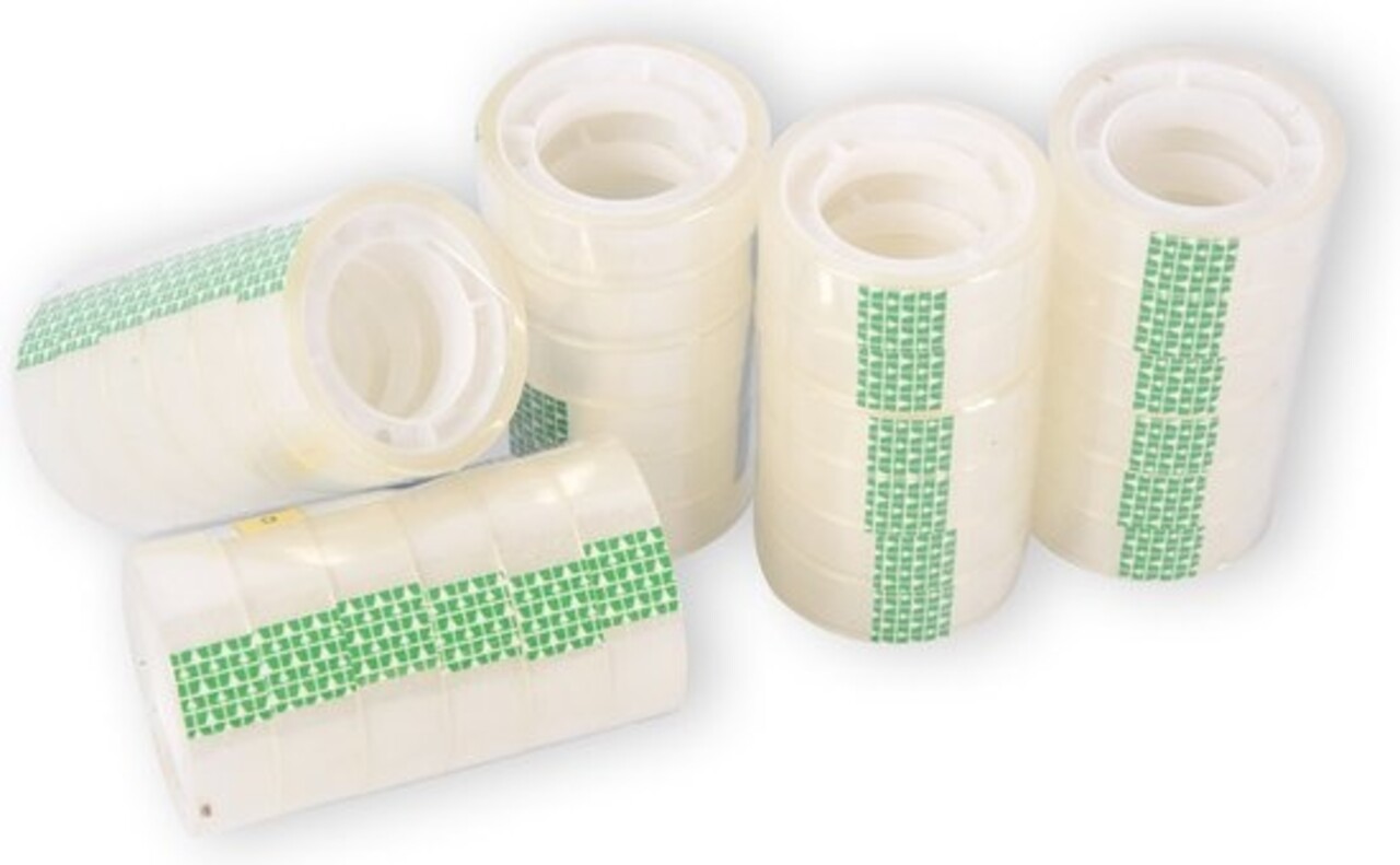 Discountershop Clear Packaging Tapes - Transparent Adhesive Tape Rolls - 12mm x 10m - Lightweight Plastic - Includes 30 Pieces - Total Weight 175g Discountershop Clear Packaging Tapes - Transparent Adhesive Tape Rolls - 12mm x 10m - Lightweight Plastic - Includes 30 Pieces - Total Weight 175g